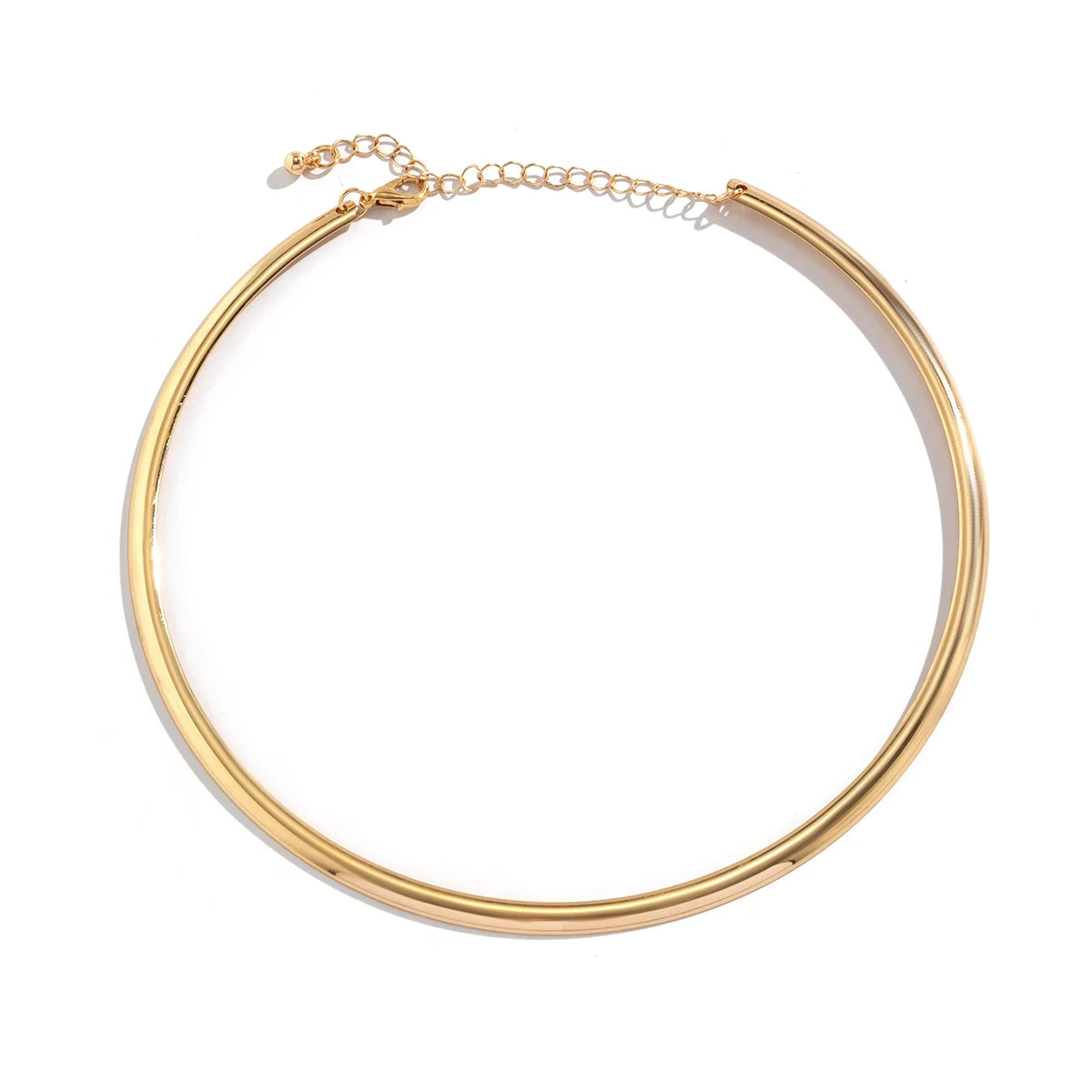 Ingemark Vintage Eisen Metall Drehmomente Halsband Halskette für Frauen Goth Gold Farbe Glatte Verstellbare Kette Modeschmuck Steampunk