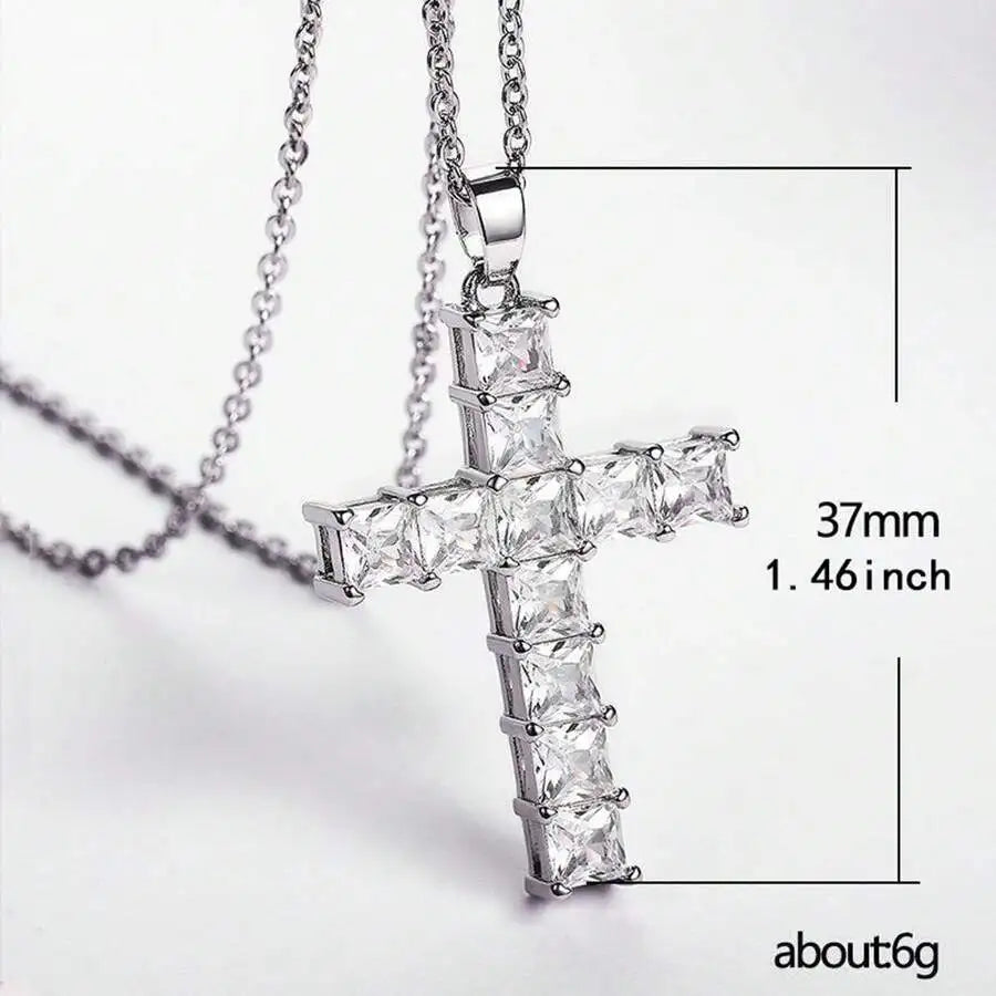 Neue Mode Halsketten Weibliche Anhänger Gold Multi Farbe Kristall Jesus Kreuz Anhänger Für Frauen Halskette Party Freizeit Schmuck