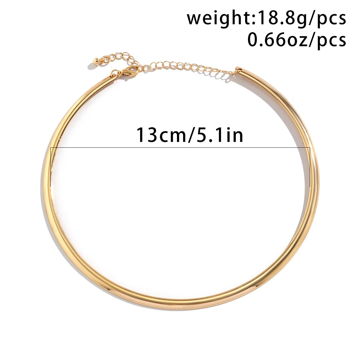 Ingemark Vintage Eisen Metall Drehmomente Halsband Halskette für Frauen Goth Gold Farbe Glatte Verstellbare Kette Modeschmuck Steampunk