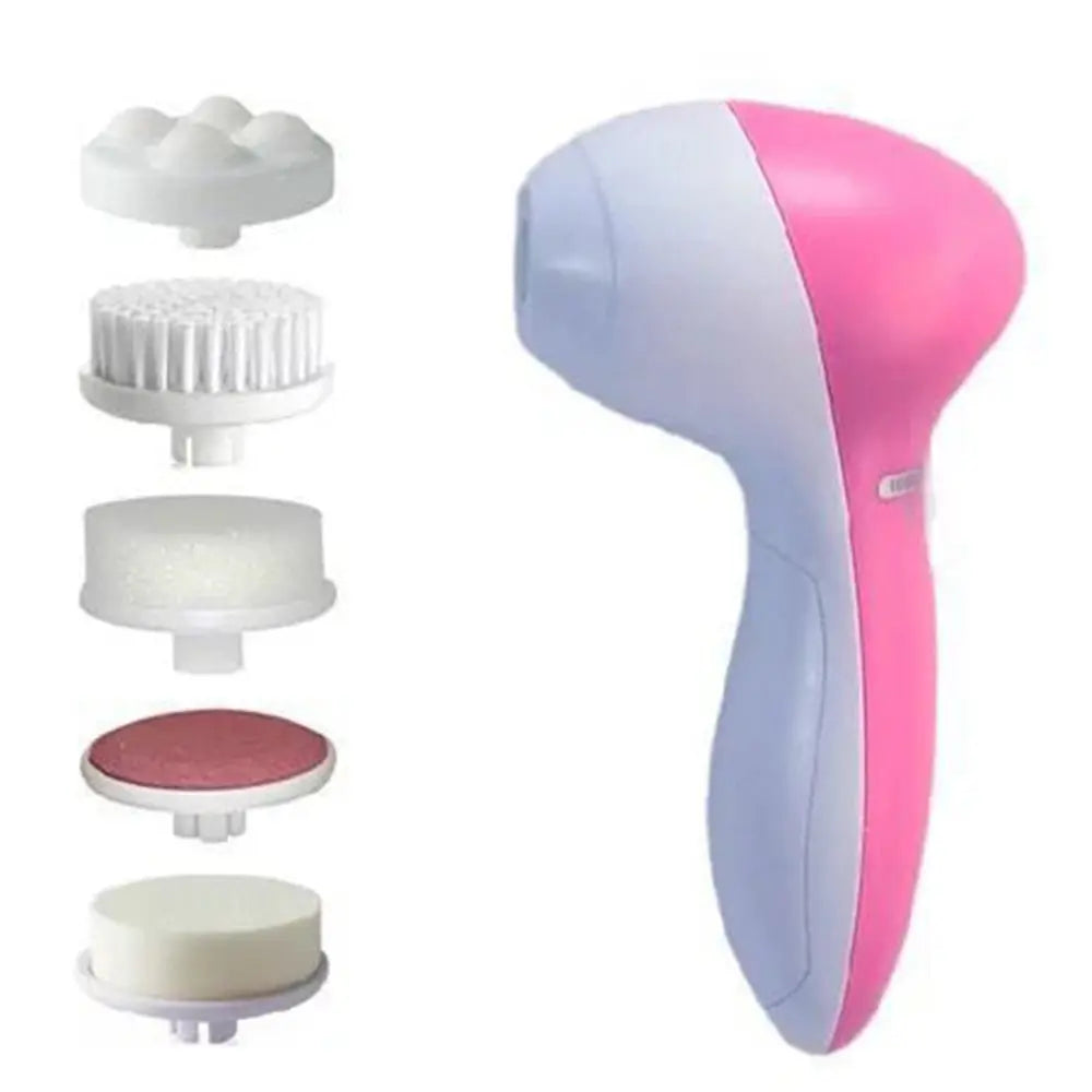 Elektrischer Gesichtsreiniger, 5-in-1, Gesichtsreinigungsbürste, Waschmaschine, Spa, Hautpflege, Massagegerät, Mitesser-Reinigung, Gesichtsreiniger-Werkzeuge