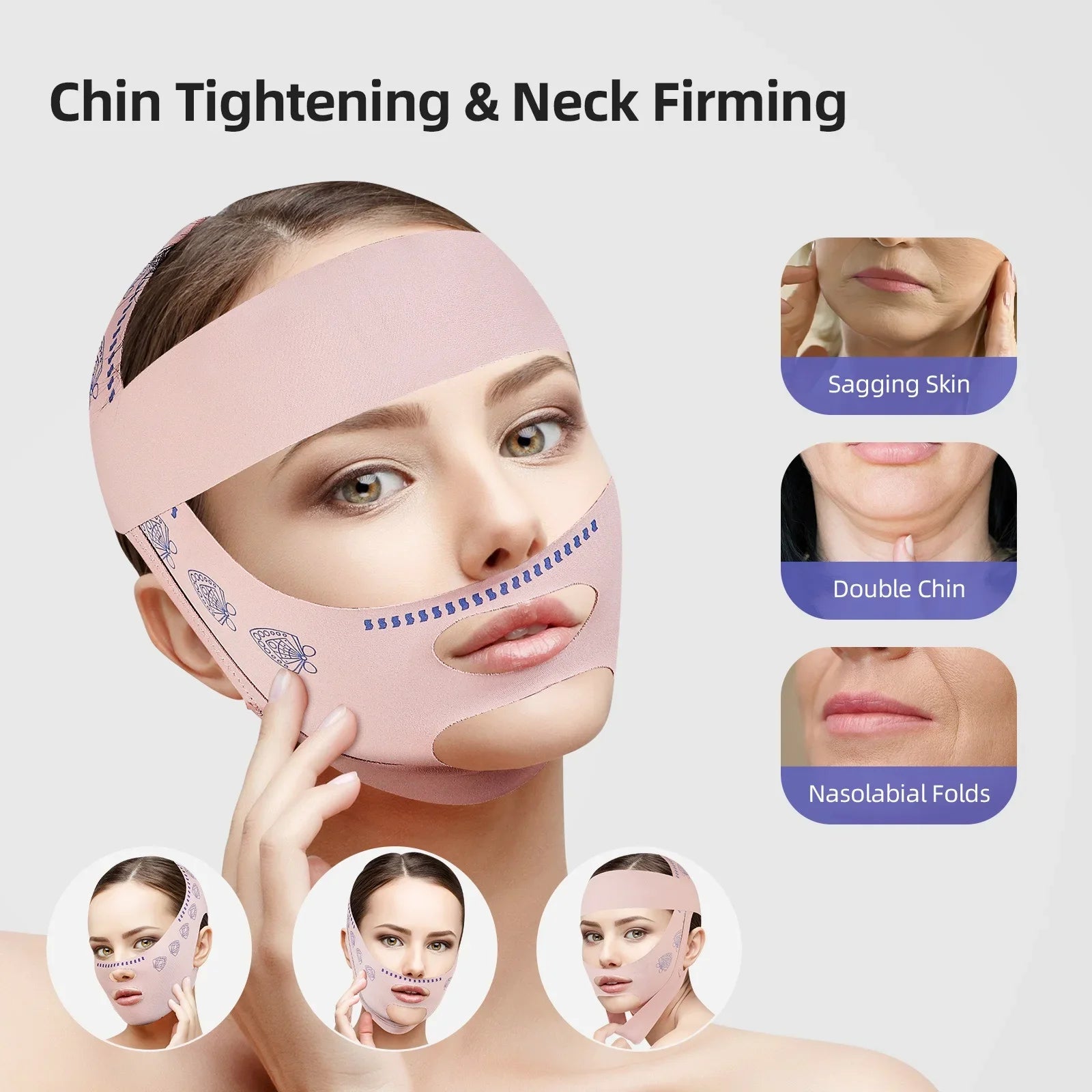 Gesicht Abnehmen Verband Frauen Face Lifting V Linie Shaper Kinn Wange Lift Up Gürtel Anti Falten Strap Gesichts Schönheit Hautpflege Werkzeuge
